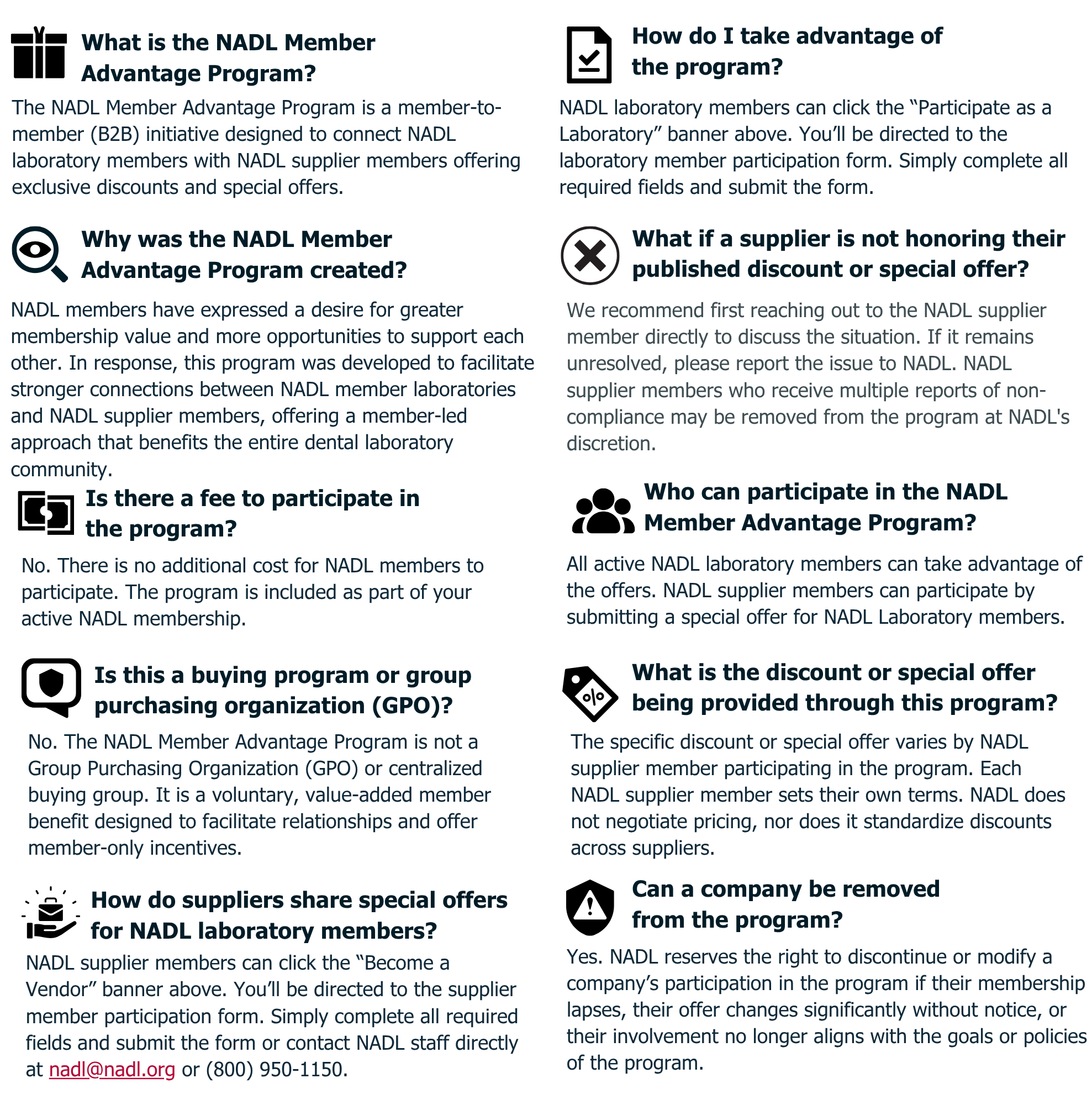 NADL Member Advantage Program